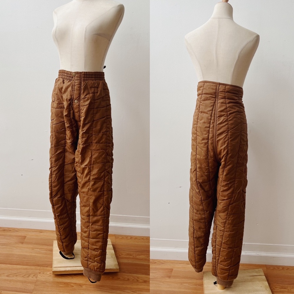 VINTAGE Insulated Quilted Liner Refrigiwear Pants Brown Men’s XLarge